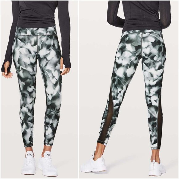 lululemon athletica Pants - Lululemon Train Times 7/8 pant 25" leggings mesh 4 pocket blossom alpine